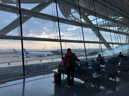 写真の種類:出発空港での写真