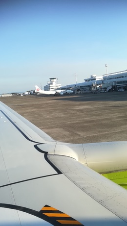 写真の種類:出発空港での写真