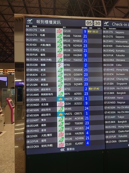 写真の種類:出発空港での写真